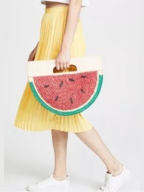 Alice + Olivia Watermelon Raffia Tote - Large